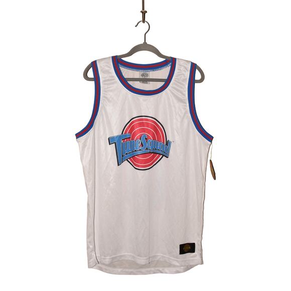 SPACE JAM NEW $27 Tune Squad White Mesh Basketball Jersey Medium - Picture 1 of 4